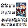 Cute Animal Hanging Ornaments Panda Advent Calendars 2026, 2D Acrylic for Creative Christmas Gifts Children Xmas Tree, 24 Days Countdown Calendar,