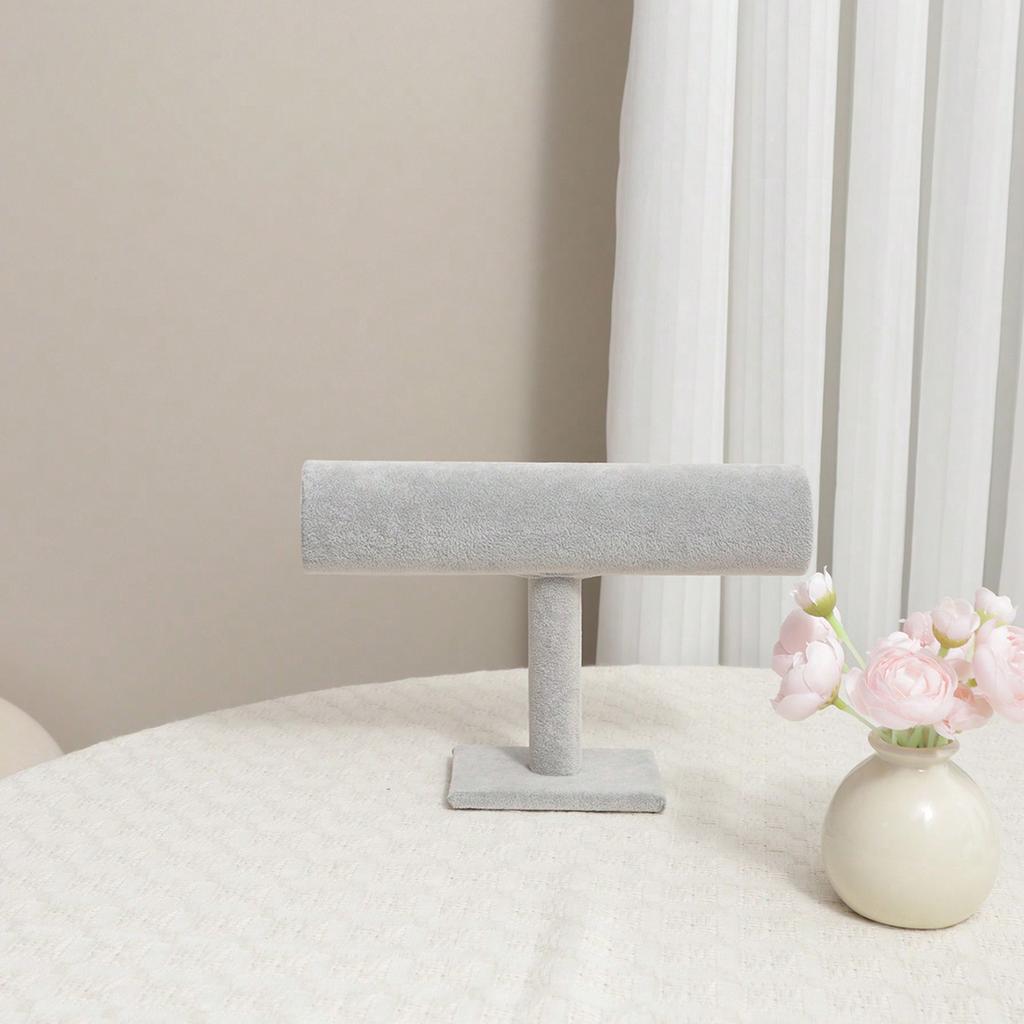 1 Stück Wildleder Desktop Theken Schmuckständer, vertikaler Aufbewahrungsständer für Armbänder und Halsketten im Haushalt, hochwertig, schlicht