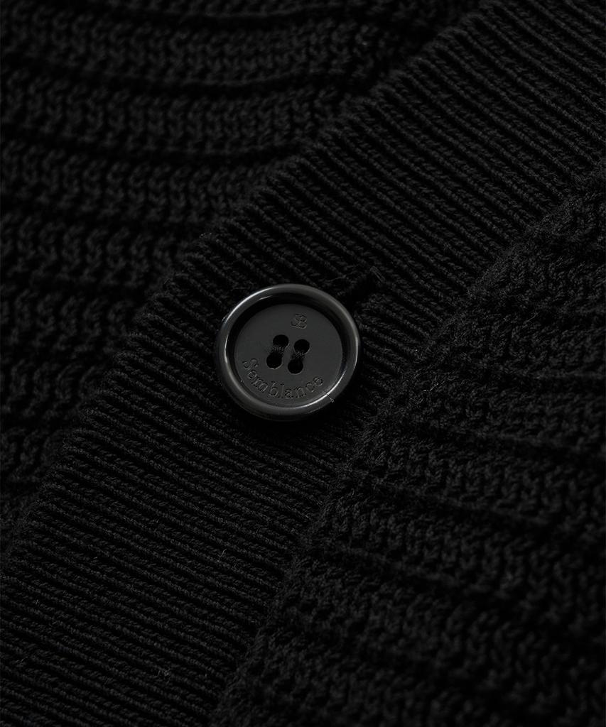 Ziosongzio Semblance Double-Breasted Cardigan Black Zi2Kt810Bk