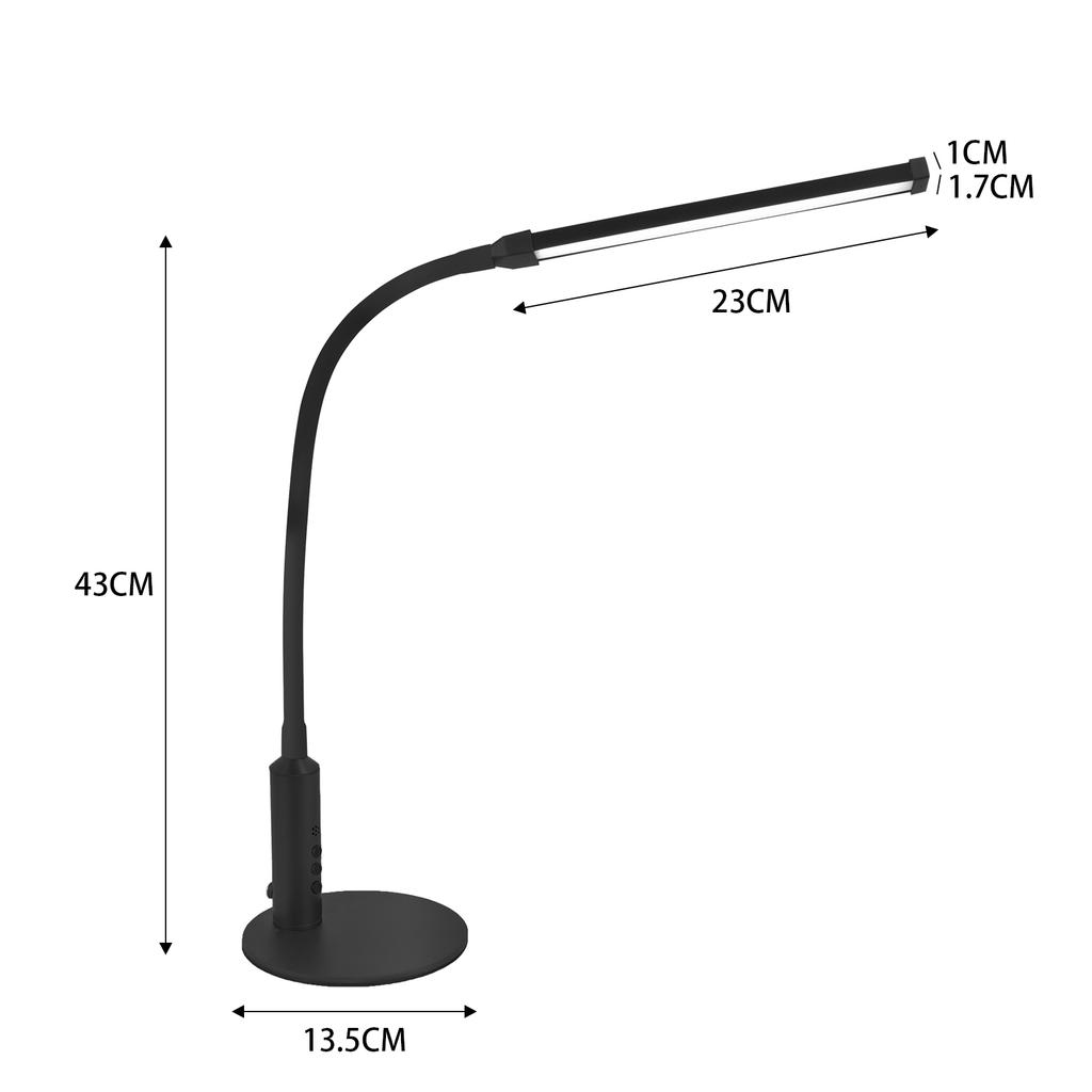 Lampă cu clemă de birou reglabilă pentru îngrijirea ochilor 3 moduri de culoare 10 luminozitate 2700-6500K pentru dormitor, biroul de acasă