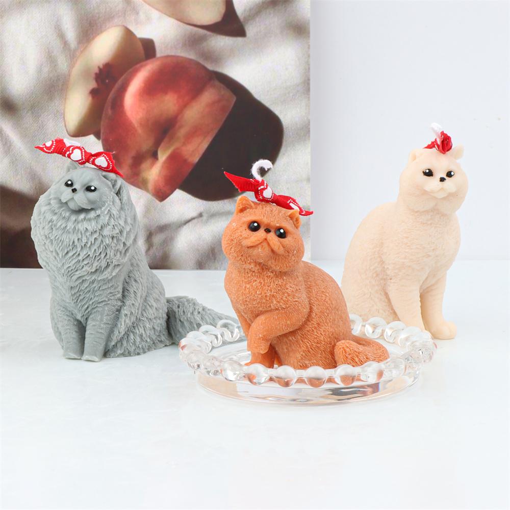 Animals Pet Teddy Puppy Silicone Candle Mold Dog Cat Bulldog Soap Ornament Handmade Scented Resin Plaster Mould