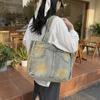 New Fashi Lazy Style Denim Shoulder Bag Casual and Simple Commuting Bag Fashiable and Versatile Tote Bag Korean Trendy