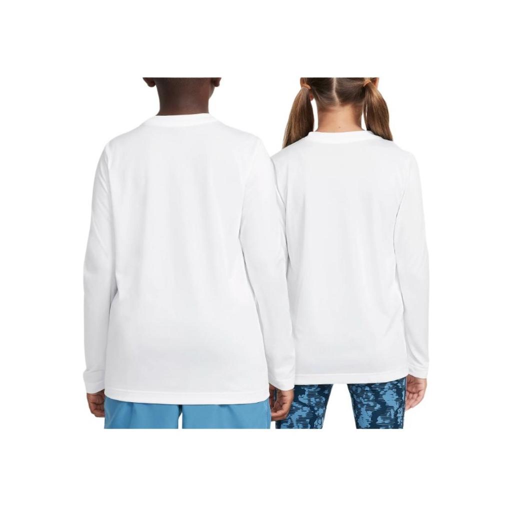 Nike Dri-Fit Legendary Comfort Sweat-Wicking Long Sleeve T-Shirt Kids Tops White FZ5192-100