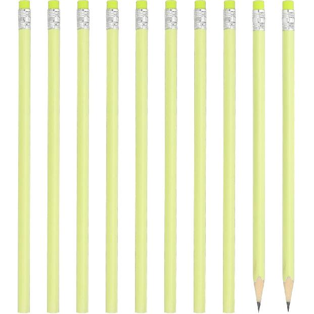PATIKIL Round Pencils, 24 Pack HB Graphite Pencils with Eraser Wood Pencils Cute Pencil for Classroom Teacher Office Supplies, Pink