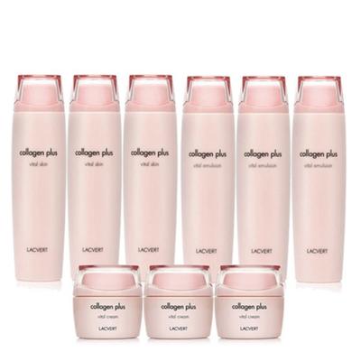 Lac Vert Collagen Basic Skin 3+Emulsion 3+Crème 3 composition spéciale, 65 kg ou moins/régulier, 1 pièce