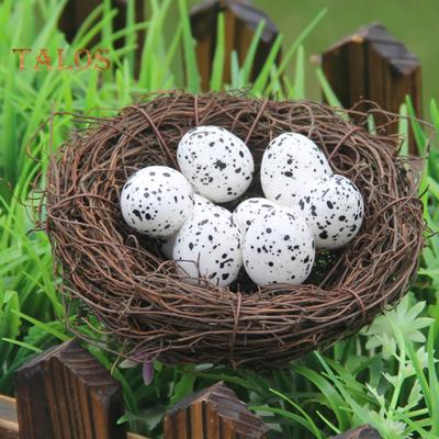 10 Pcs Artificial Quail Eggs Small Garden Decoration Drawing Props Funny Mini Simulated Bird Eggs Figurines Garden Decor Supplies