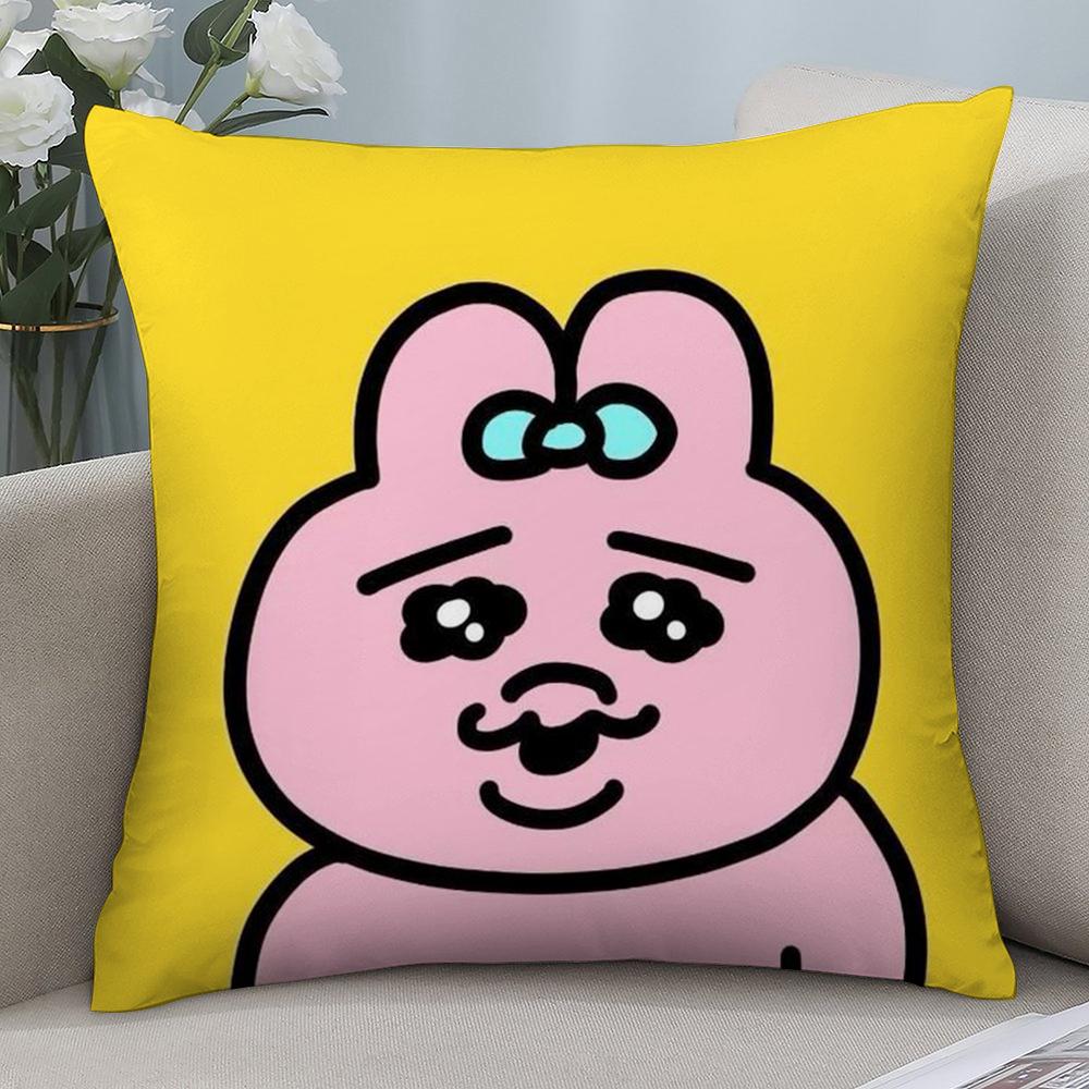 Kawaii O-Opanchu Usagi Pillow Case Short Plush Sofa Decorative Gift Home Double-sided Printing Cushion