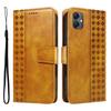 For Samsung Galaxy A06 5G/Galaxy A06 4G Leather Case Wallet Stand Grids Imprinted Phone Cover with Strap