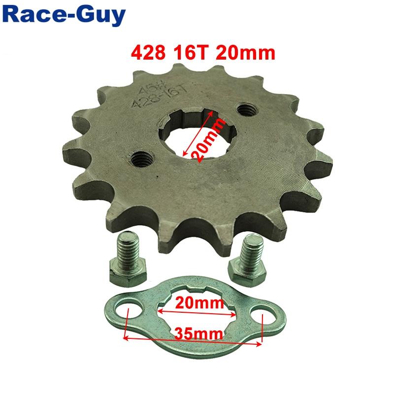 428 13T 14T 15T 16T 17T 18T 20mm Front Engine Sprocket Gear For CRF XR 50 70 KLX110 TTR SDG SSR Lifan YX Loncin Zongshen Orion