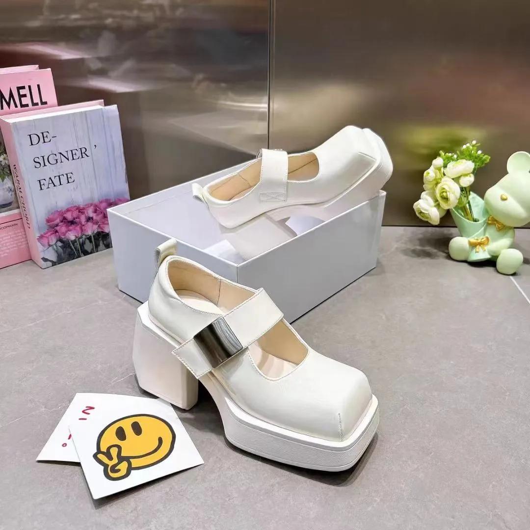 модные винтажные черные босоножки Мэри Джейн женские с пряжкой нескользящие повседневные — фото 4