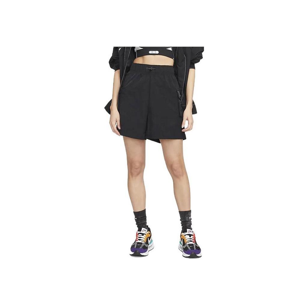 Nike Elastic High-Waist Woven Shorts Women Bottoms Black DM6248-010