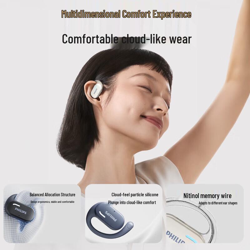 Philips Open-Ear Sports Bluetooth Headphones with ANC