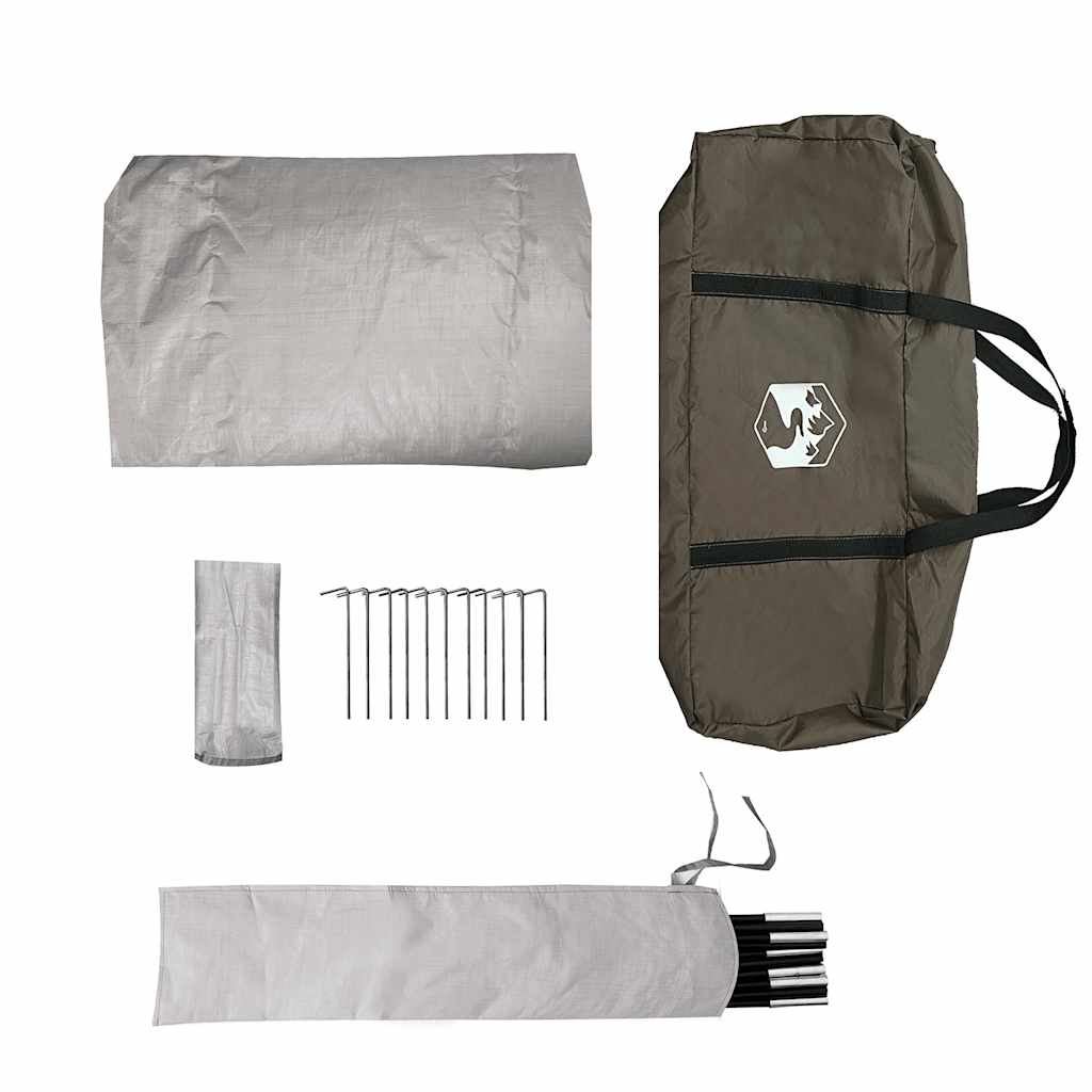 Dome Camping Tent for 3 Persons Brown Waterproof
