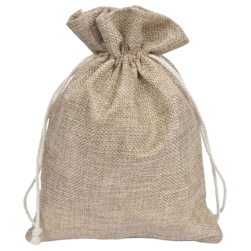 Set of 20 Small Linen Bag with Drawstring Closure Elegant Drawstring Linen Pouches Convenient Jewery Wrapping Pouches