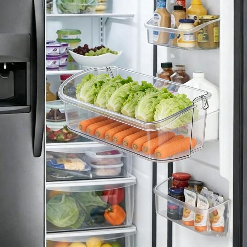 Pack of 2 Easy Installation Refrigerator Bin Replacements Quick Setup Solution Fridge Organizer Suitable for Home Use