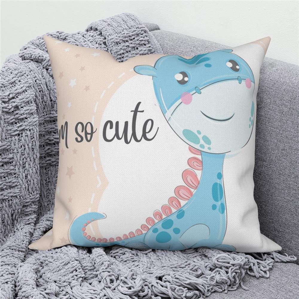White Throw Pillow Cover Home Decor Sofa Decorative   Cartoon Animal Cushion