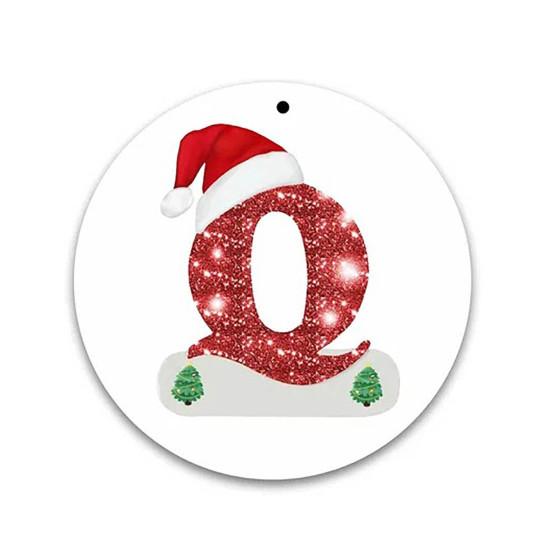 Wisiorek bożonarodzeniowy Kreatywny spersonalizowany wiszący alfabet na świąteczną dekorację na choinkę