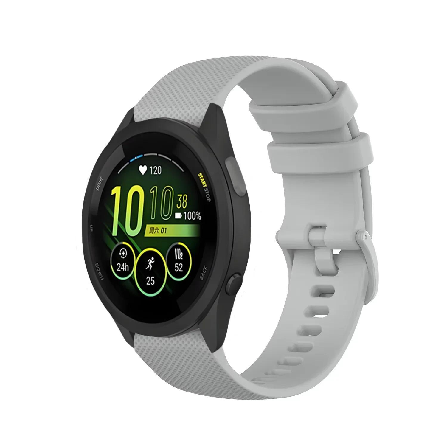 

М який силіконовий ремінець 20 мм 22 мм для Garmin Forerunner 265 965 165 55 970 570 Зручний браслет для Garmin Venu 3/vivoactive 6 GarminMove Trend сірий колір