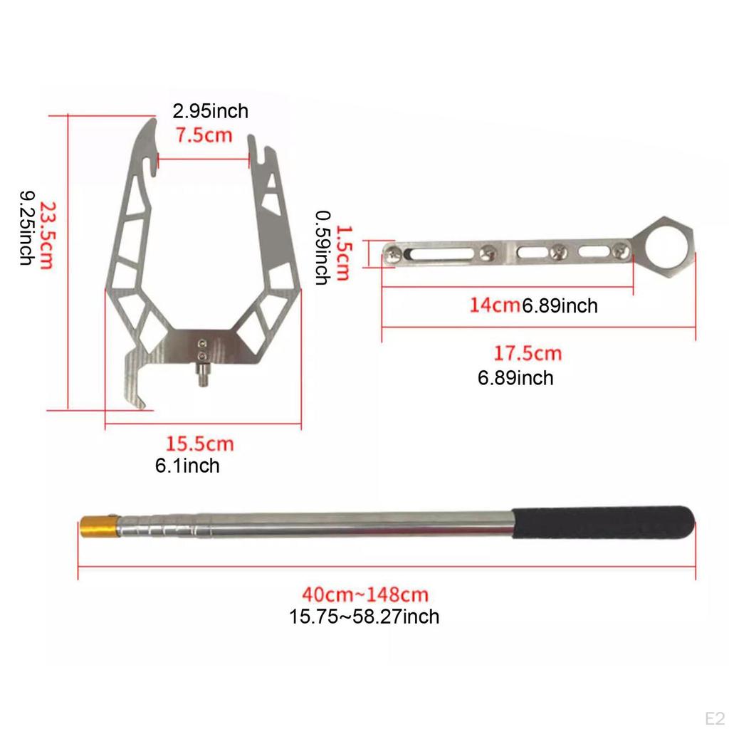 Hak dokujący Przewód prowadzący Akcesoria do łodzi Regulowana długość Teleskopowa łódź Długie odległości