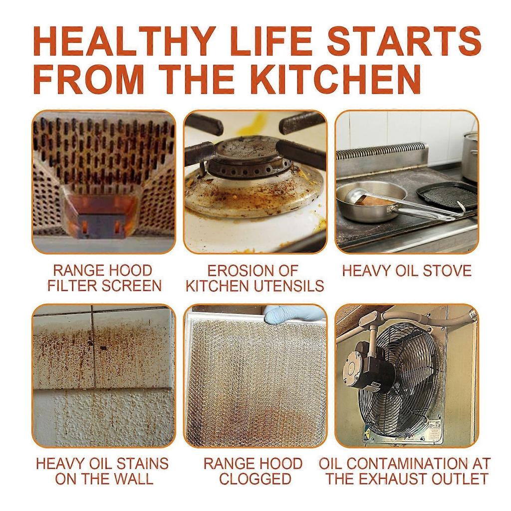 Limited time!!Jaysuing Kitchen Heavy Oil Cleaner - Removes Grease From Kitchen Stovetops, Cleans Utensils, Removes Rust And Stains, Oil Stain Cleaner