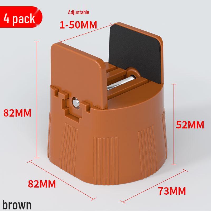 Adjustable Furniture Leg Pads for Height Elevation: Bed, Sofa, Coffee Table Supports
