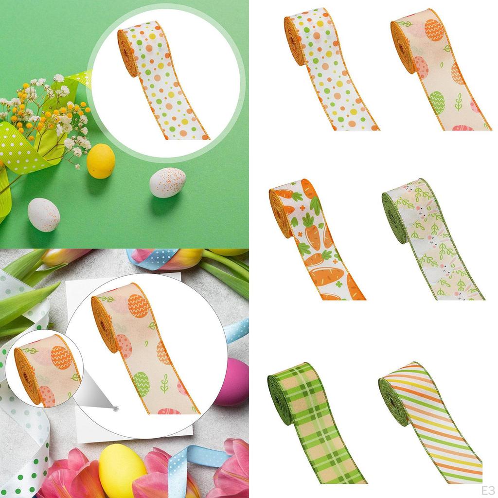 Easter Ribbon 15ft Length Spring Craft for Baskets Crafts Bow Decoration
