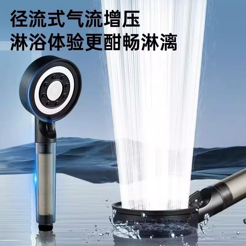New High Pressure Shower Head Set 5 Jet Modes Adjustable Shower Head with Filter Large Water Flow Spray Bathroom Accessories