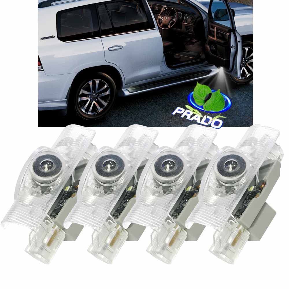 

Minile 150 Series Prado Courtesy Lamp Set with Courtesy Door Welcome LED Logo Car Door 120 Series Land Cruiser Prado Angle Adjustment Function 4-Piece