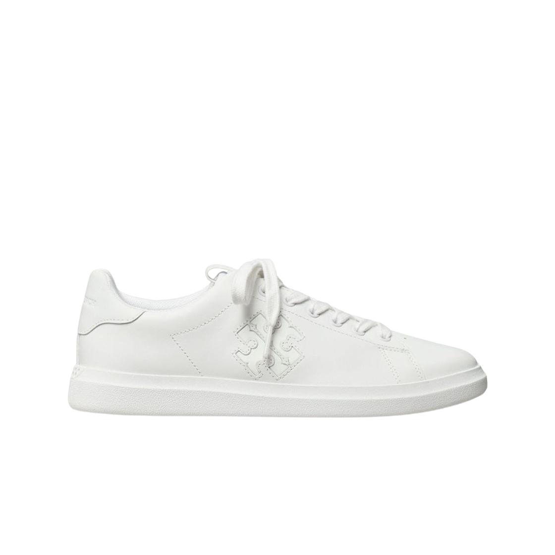 

(w) Tory Burch Double T Howell Court Sneaker Titanium White US 7W
