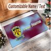 Personalized Crystal Velvet Carpet Burnley Football Pattern Non Slip Floor Rug