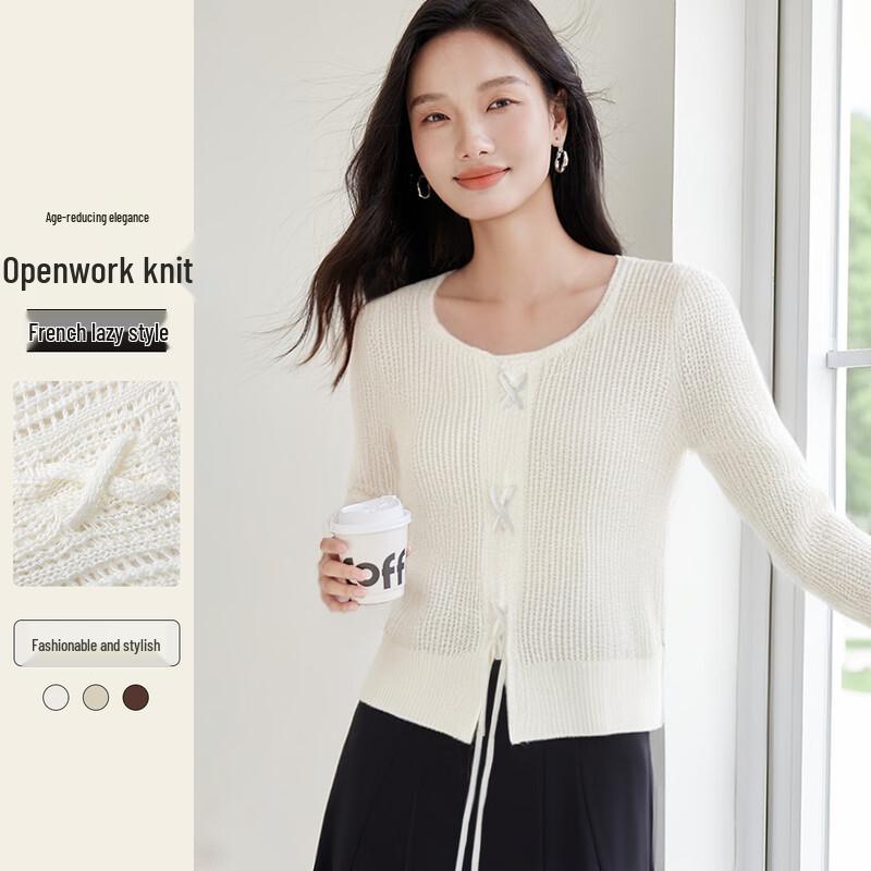 

HSTYLE Women s Hollow Drawstring Knit Top One Size