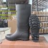 Men's High-Top Non-Slip PVC Construction Rain Boots - Wear-Resistant, Water-Resistant Mid-Calf Rubber Shoes