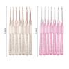 7PCS Aluminum Crochet Hooks Set Colorful Clear Handles 2.0-5.0mm DIY Knitting Tools Single-headed Hand-made Knitting Crochet