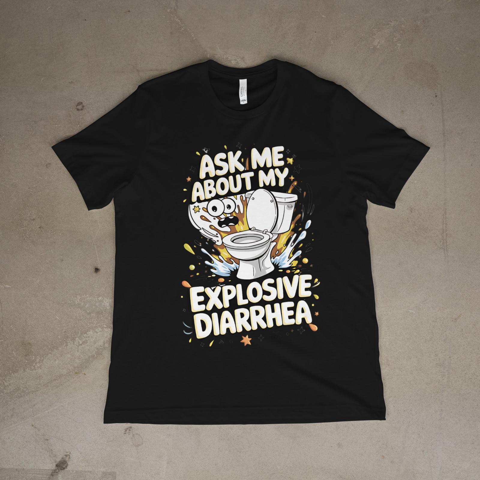 Ask Me About My Funny Bathroom Humor Graphic Unisex T-Shirt M