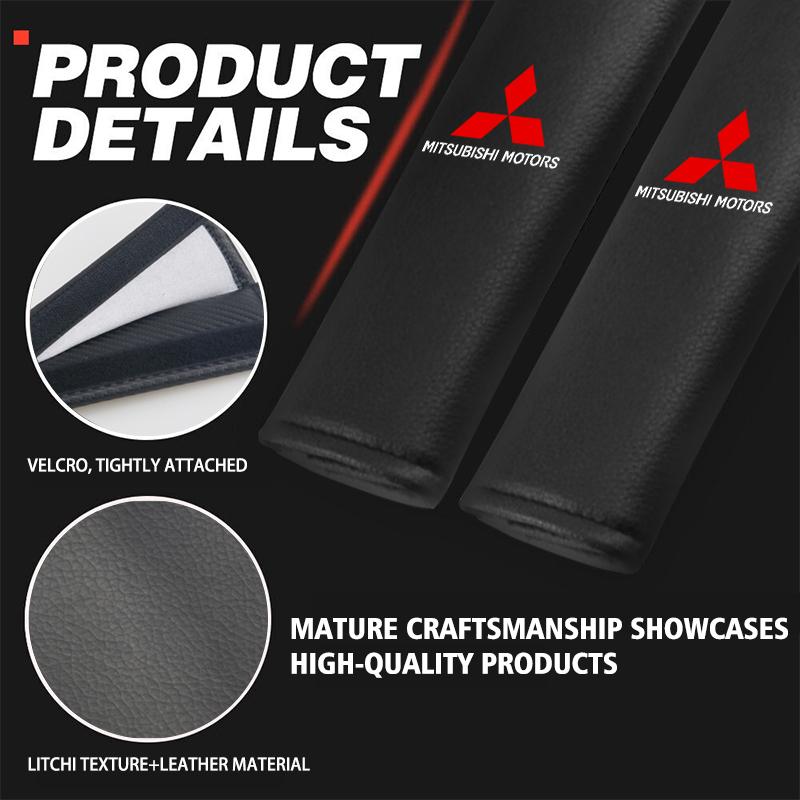 xkhr10 For Mitsubishi 1/2PCS Car Seat Belt Covers Shoulder Cushion Protector Pad Outlander Lancer Eclipse Mirage Xpander Attrage