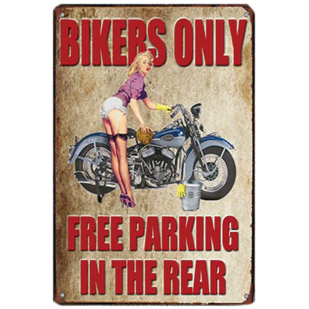 Lanx. Tin Sign Motorcycle 5-Piece Set Metal Plate American Vintage Style Wall Decoration Retro Goods Metal Goods Wall Decoration Antique (Motorcycle)