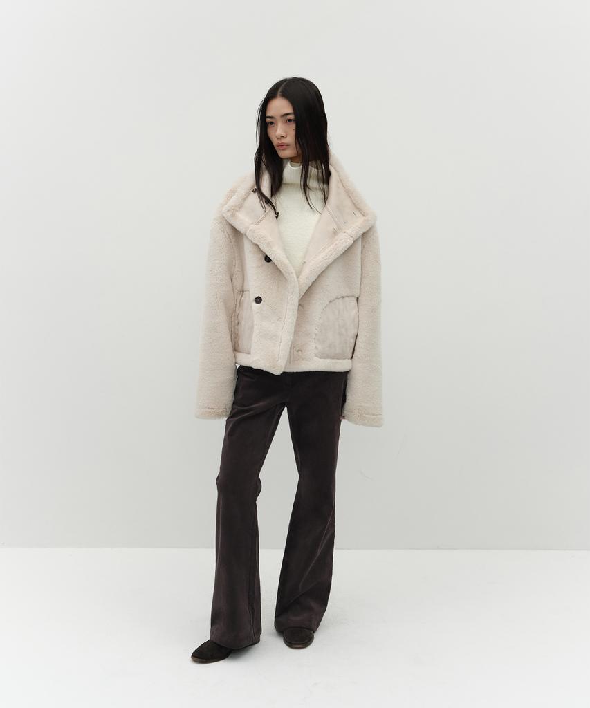 Loutaideu Corduroy Bootcut Pants [Brown]