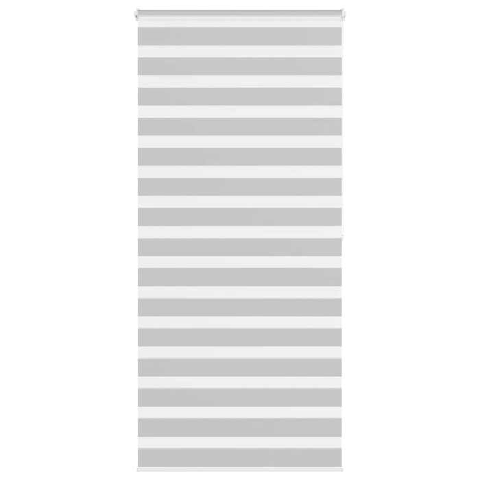 VidaXL Store zèbre gris clair largeur du tissu 90,9 cm polyester, store à enrouleur zébré, store zébré pour fenêtre, store 4014468