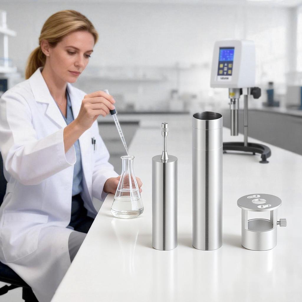 Rotary Viscometer Rotor, 1-80 cP, 0# Viscometer Spindle, Stainless Steel, with Storage Case, for NDJ-5S NDJ-8S SNB-2T and LVDV-2T Laboratory Digital