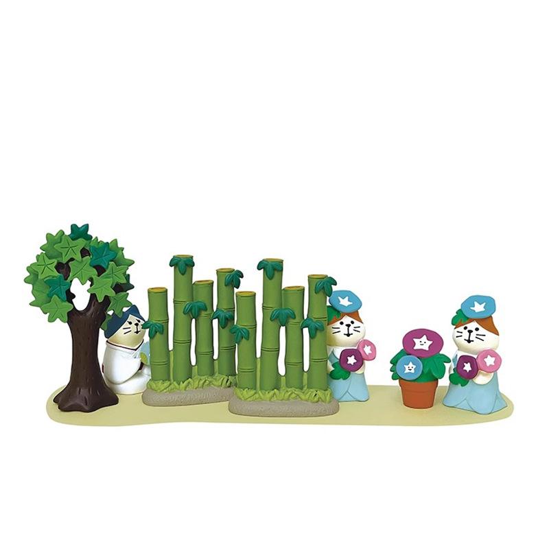 Zakka Summer Day Resin Ornaments watermelon Cat Home Desktop Scenic Decoration Mini Shooting Props Collection Toy for Kids