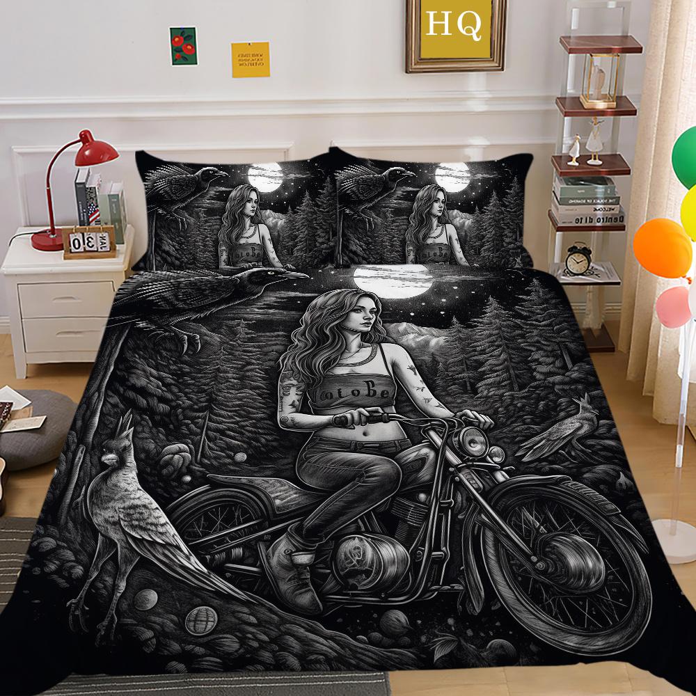 Beauty Skull Printed Bedding Cover Twin Size Microfiber Home Textiles Teen Cool Fashion Home Bedclothes