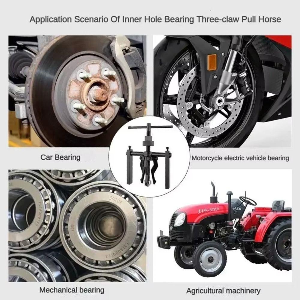 1Pcs 3-Jaws Bearing Puller Inner Shaft Removal Tool  Motorcycle Tripod Disassembly Assembly Tool