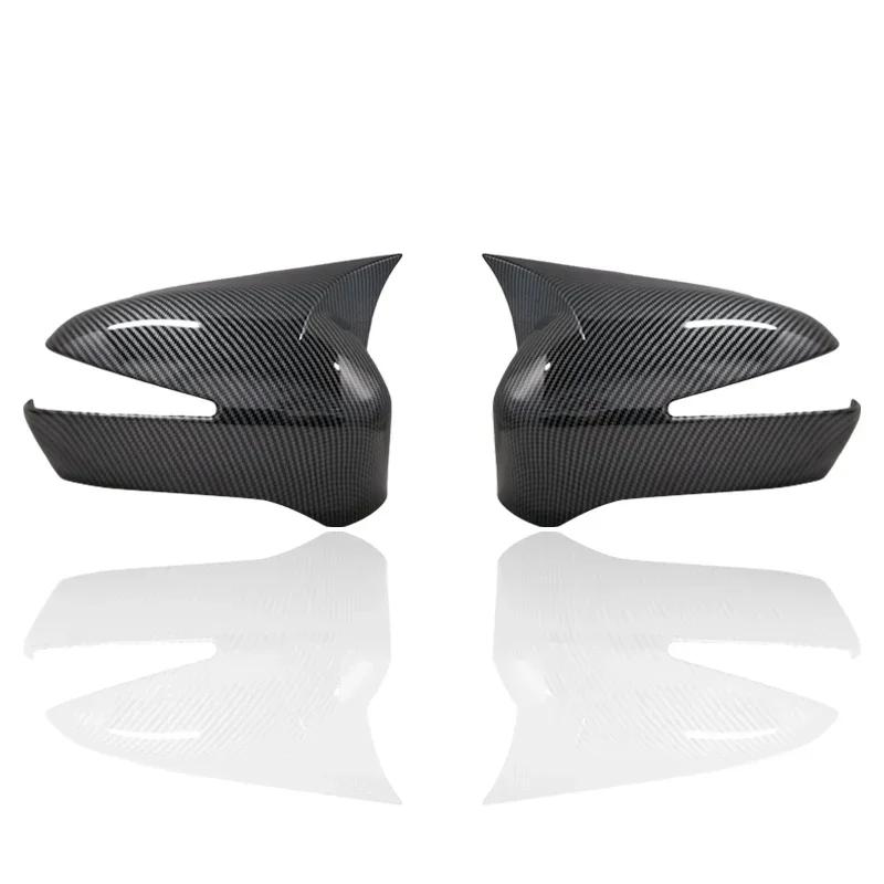 For Honda Civic 8th generation 2005-2011 rearview mirror cover trim door mirror protective frame carbon fiber texture black