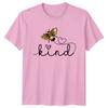 Bee Kind TShirt Floral Bee with Heart Inspirational Slogan Tee