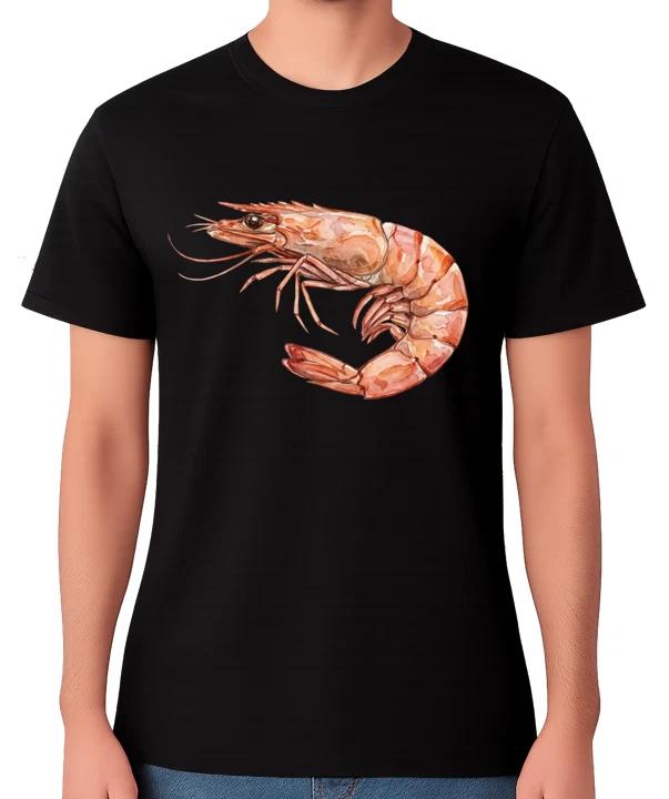 Shrimp Prawn Seafood T-Shirt Ocean Marine Life Graphic Unisex Tee XXXXL