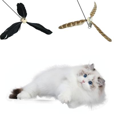 3 of Ni Cat Toy Feather Replacement Cat Teaser Popular (Feather Windmill) Fishing Rod (1) Replacement Feathers (2)