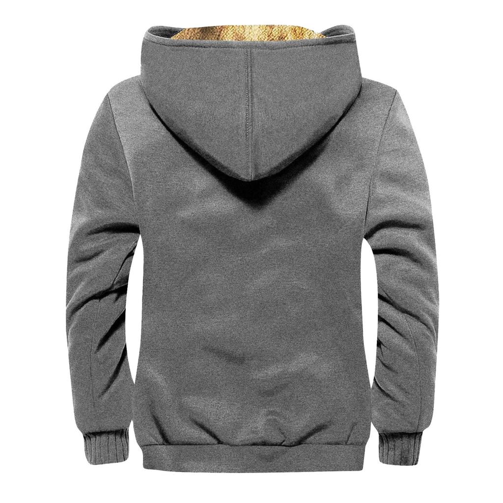 Men's Print Jacket Men's Spring And Autumn Casual Trend Zipper Hooded Jacket