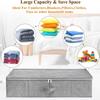 Under Bed Storage Box with Compartments Dustproof Foldable with Lid for Clothes Sheets Quilts Organization