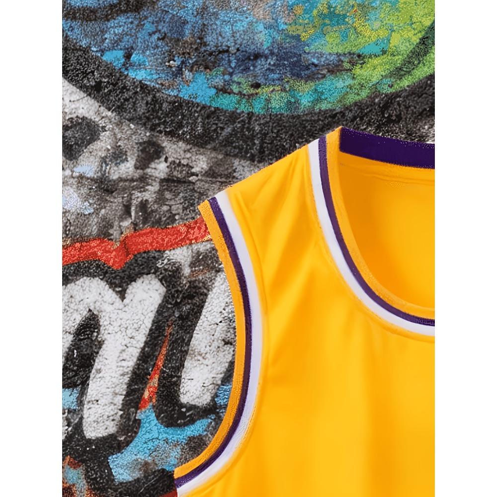 2026 Crew Neck Yellow Jersey Vest Basketball Game Jersey