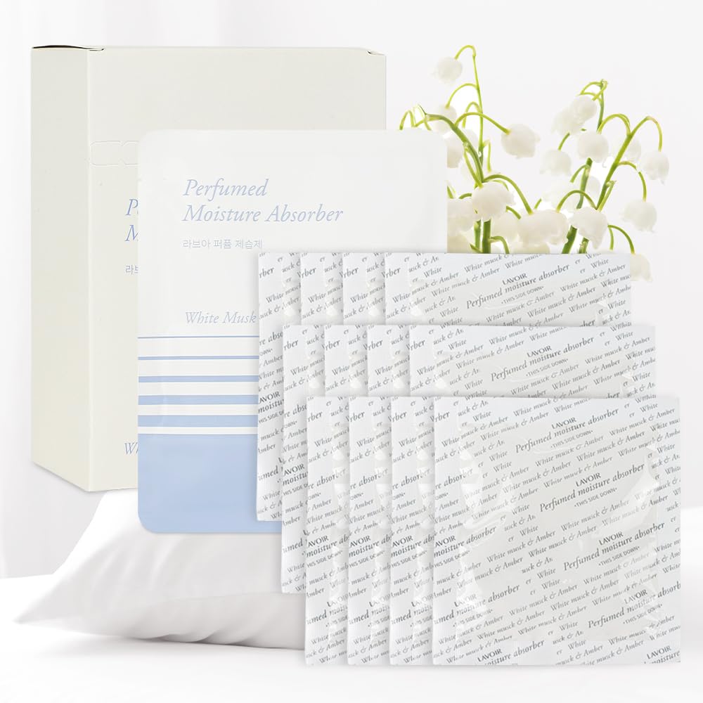 

LAVOIR Love A Perfume Dehumidifier, 2-Box Set (12 Sheets x 2): White Musk & Amber